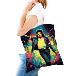 Michael Jackson Lady Shopping Bags Double Print Super Star Women Shopper Tote Bag Lightweight Album Girl Shop Satchel