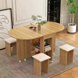 Folding Dining Table Set 4 Chairs Italian Nordic Luxury Dining Table Decorate Simple Mesas Y Sillas De Comedor Kitchen Furniture