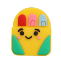 1pcs PVC Shoe Charms Folder Book Graduation School Bus Teacher Schoolbag Sandals Shoes Decoration Fit Wristbands Kid Party Gift