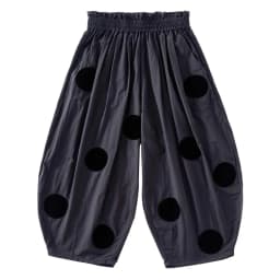 IMAKOKONI original design black polka dot thin style wide leg pants summer casual loose women's pants nine points pants