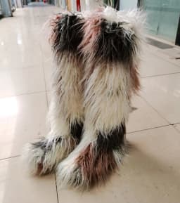 New Woman Boots High Boots Over-the-knee Fur Snow Boots Women's Fashion Warm Wool-like Boots Plus Velvet Padded Winter Boots