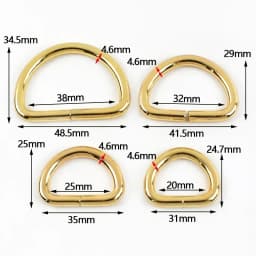 5/10Pcs 20/25/32/38mm D Ring Metal Buckles Webbing for Bag Strap Handbag Loop Connect Hook Dog Collar Clasp Bags Accessories