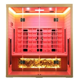 Low EMF Infrared Sauna for 2-3 Person Home Corner Use, Indoor Wooden Spa Room, Custom