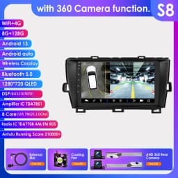 Hizpo 8G+128G Android 13 For Toyota Prius 3 2009 - 2015 Car Radio Multimedia Video Player GPS Navi Stereo Carplay Auto Stereo BT