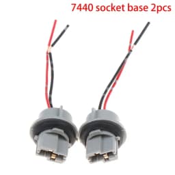 T20 7443 W21W 7440 Brake Light Socket Adapter Female Plug for Car Retrofit Tail Light Harness Anti Corrosion Connector
