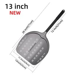 12 13 14Inch Pizza Peel Long Handle Turning Aluminum Pizza Turner Nonstick Baking Tool Perforated Paddle Kitchen Accessory