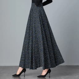 Female Cotton Linen Autumn Vintage Plus Size a-line High Waist National Fashion Big Flower Maxi Ladies Skirts for Womens