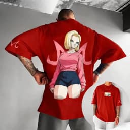 Dragon Ball Super Saiyan Android 18 Vintage Harajuku Anime Men's Clothing Summer 2026 T-Shirt Women Streetwear Casual Tee Top