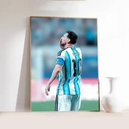 L-Lionel M-Messi Poster Self-adhesive Art Waterproof Paper Sticker Coffee House Bar Room Wall Decor