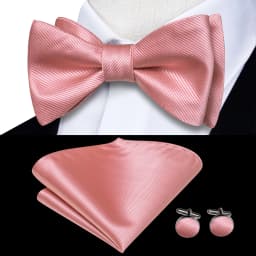 Jacquard Silk Mens Bowtie Adjustable Self Bow Tie Pocket Square Cufflinks for Male Wedding Business Party Red Blue Gold Green