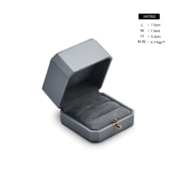 Oirlv Premium Leather Double Ring Couple Box for Wedding Ceremony Engagement Pendant Earrings Necklace Holder Jewelry Gift Box