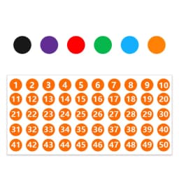 Number Stickers 1-50 Label Number Sticker For Diy Craft Nail Polish Glue Bottle Scrapbooking Diary Stationery Digital Sticker