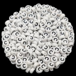 7mm 50Pcs Acrylic 26 English Letter Flat Round Beads Black on white DIY Crafts Necklace Bracelet Pendant For Jewelry Making