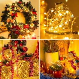 1/5/10Pcs Battery LED String Lights Copper Silver Wire Garland Light Waterproof Fairy Lights Party Decoration Christmas Wedding