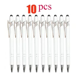 10-100 Customized Ballpoint Pen with Stylus Tip Print Name Logo Metal Pen for Business Graduation Birthday Anniversary Gift Pen