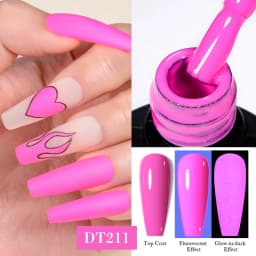 MEET ACROSS 7ml Orange Red Pink Gel Nail Polish Laser Sparkling Soak Off Semi Permanent Nail Art UV Gel Varnishes Spring Summer