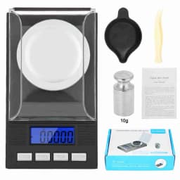 Digital Jewelry Scale Gem Scale Plastic Mini Portable High Accuracy 0.001g Jewelry Scale with LED Digital Display