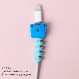 8 PCS Cartoon Silicone Charger Cable Protectors Mobile Phone Charger End Cord Charging Cable Winder