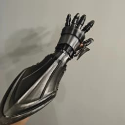Medieval Knight Gothic Hand Armor 3D Printing Plastic Techwear Punk Long Gloves Man Woman Cosplay Mechanical Arm