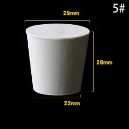 1~5pcs Rubber Stopper Bottle Tapered Hole Bung Plug Lab Test Tube Sealing Plugs -Various Sizes