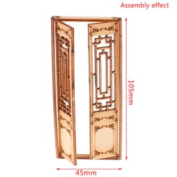 1/12 Scale Dollhouse Miniature 6 Panel Interior Wooden Door Frame DIY Plain Embryo Material Furniture Doll House Accessories