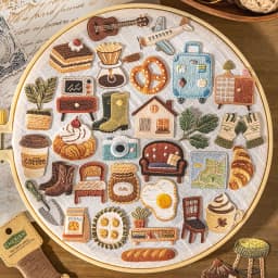 Journal GO 30pcs Creative Embossed Sweet Little Things Stickers for Card Photo Frame Decor Scrapbook Collage Handmade Materials