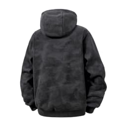 Men Tie Dye Brushed Hooded Sweatshirt Men Full Zip Opening Jacket Men Fleece Lined Sports Versatile Outerwear Male Overcoat