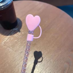 Cute Bear Straw With Dust Cover Cap Silicone Kawaii Cat Claw Straw Stoppers For Tumbler Pink Straws Tip Cover Protector 7mm