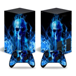 For X-box Series X Console and 2 Controllers Skin Sticker Geometric Lattice Protective Vinyl Decal Full Set for XSX Skin