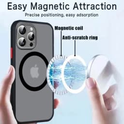 Luxury Armor Matte For Magsafe Magnetic Wireless Charging Case For iPhone17 14 15 16 17 Pro Max 12 13 Mini Plus Shockproof Cover