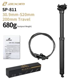 ZOOM NEW Bicycle Dropper Seatpost - 31.6/30.9mm Diameter, 150/200mm Travel, 7075 Aluminum Alloy, Internal Routing, Lightweight
