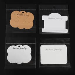 30Pcs Earring Display Kraft Paper Cards and 30Pcs Adhesive Bags for DIY Jewelry Packaging Necklace Display Cards with Bags Set
