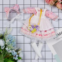 New 28cm Doll's Clothes Suit 1/6 Bjd Skirt with Hat/ Headdress for 12inch Princess Doll Dress Up Accessories