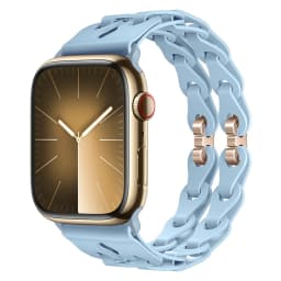 Chain Link Silicone Strap for Apple Watch Band Ultra 3 2 49mm 44mm 40mm 45mm 41mm 42mm Bracelet for Series 11 10 9 8 7 6 5 4 SE3