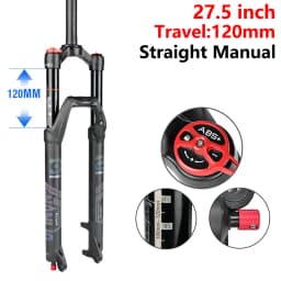 Bicycle Fork 26 27.5 29 Inch MTB Air Damping Shock Absorption Boost Barrel Shaft 100/110mm Disc Brake Magnesium Alloy Front Fork