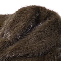 With Belt Fur Coat Fluffy Large Heart Shaped Waist Cinching Deep V Mid Length Overcoat Warm Plush Women Trend Outwear Winter Top