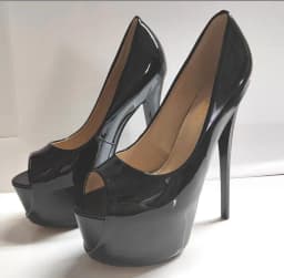 Spring Autumn 2024 Sexy Stilettos 19cm Thin High-Heeled Patent Leather Platforms Shoes Woman Evening Party Gold Red Pink Pumps