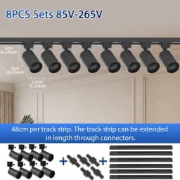 GU10 LED Track Light Full Sets Ceiling Lighting Indoor Kitchen Lamp LED Spotlight for Living Room Store Decor Ceiling Spot Light