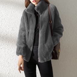 Thickened Double-sided Fleece Sweatshirt Warm Versatile Outerwear Affordable Autumn Winter Women's Fashion Stand Collar Loose...