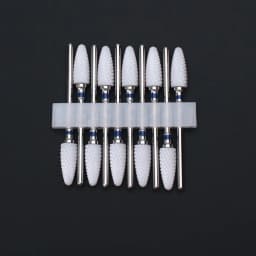 10pcs Ceramic Nail Drill Bits Set Milling Cutter for Electric Manicure Bit Flame Corn Files Pedicure Machine Polish Accesoires