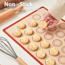 1/2/4pcs Silicone Baking Mats with Brush Spatula Set, Non-Stick Reusable Heat-Resistant, for Oven, Cookies, Macaron, Pastry