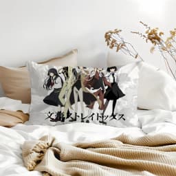 Hot Anime Bungo Stray Dogs Pillow Case Cover Suitable For Sofa Car Cushion Rectangular Back Cushion