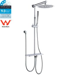 **Sydney Stock** KYLINS 2 In 1 Shower Set Round 8/10/12'' Rain Shower Head Sliding Rail Diverter DIY Matt Black WELS WaterMark