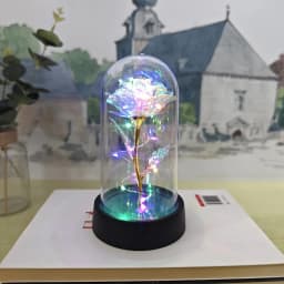8.5 cm diameter*height 15 cm from the base,LED Eternal Rose Artificial Flower, Valentine's Day & Wedding Gift