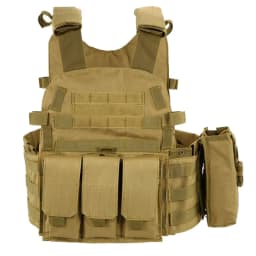 kaevixdio 6094 Outdoor Tactical CS Game Body Armor Hunting Nylon Pouch Molle Plate Carrier Airsoft Accessories Gear Combat Vest