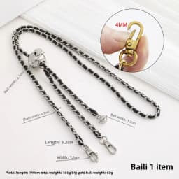 Bag Extension Strap For Women Bag Adjustable Leather Chain Shoulder Strap Modification Small Golden Ball Chain Accessories
