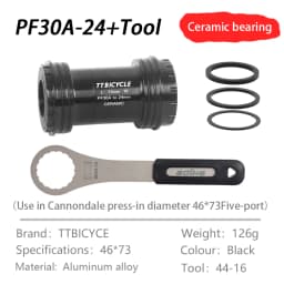 Center axle tool BB30A-24/PF30A 24/30/28.99mm for PF30A frame shell width 73mm for mountain bike Cannondale crank group hollowte
