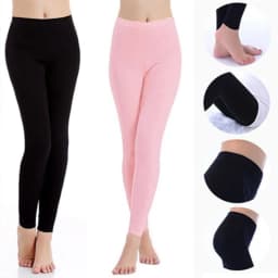 Women Solid Underwear Thermal Leggings Female Comfortable High Waist Home Trousers Lady Classic Daily Slim Fit Pants