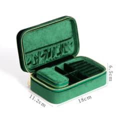 Portable Storage Organizer Retangle Jewelry Box Earring Holder Display Travel Jewelry Case Zipper Travel Case