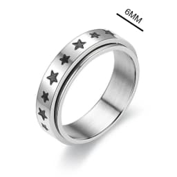 Anxiety Ring Figet Spinner Rings For Women & Men Stainless Steel Rotate Freely Spinning Anti Stress Accessories Jewelry Gifts